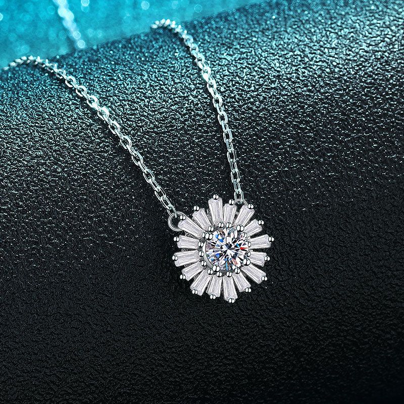 Kristal Taşlı Gümüş Kolye (Altın Kaplama) - N02501 Görseli